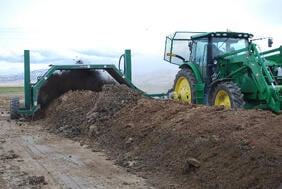 Aeromaster Compost Turner on Mark Webb's Farm